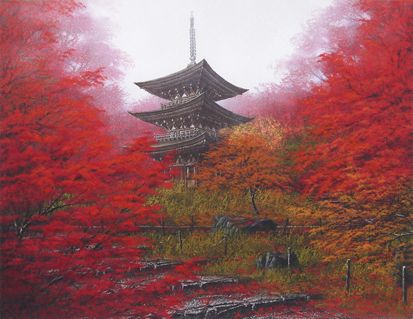 Saimyouji Temple in Autumn, digital print by Nori SHIMIZU