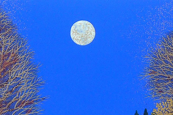 Detail of Flowers and Moon, by Reiji HIRAMATSU