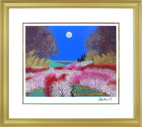 Frame of Flowers and Moon, by Reiji HIRAMATSU