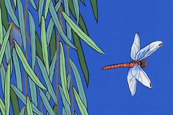 Detail of Red Dragonflies, Homage to Monet, by Reiji HIRAMATSU