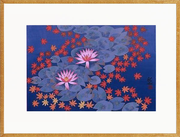 'Giverny in Spring' woodcut by Reiji HIRAMATSU