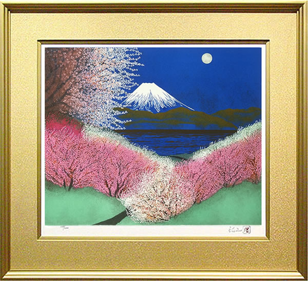 'Spring' lithograph by Reiji HIRAMATSU