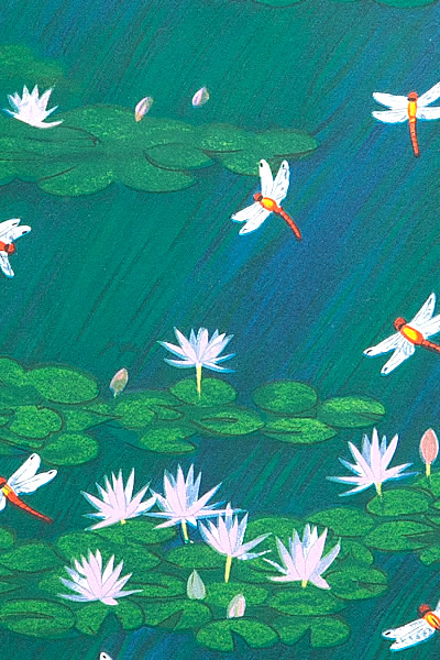 Detail of Monet's Pond and Red Dragonflies, by Reiji HIRAMATSU