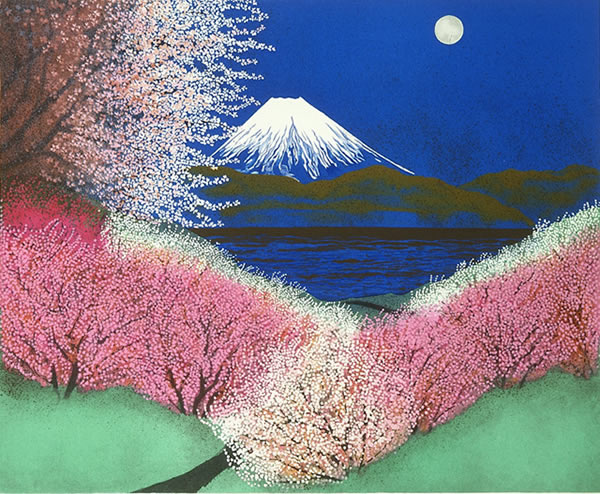 Spring, lithograph by Reiji HIRAMATSU