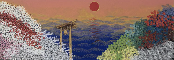 Japanese Sunrise paintings and prints by Reiji HIRAMATSU