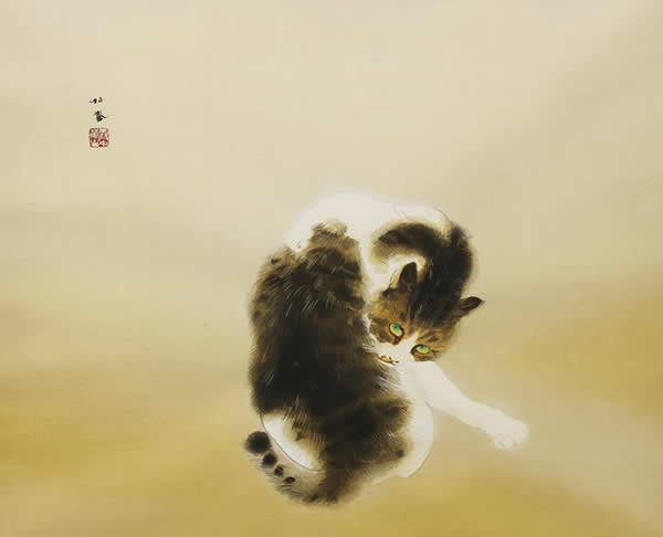 Japanese Cat paintings and prints by Seiho TAKEUCHI