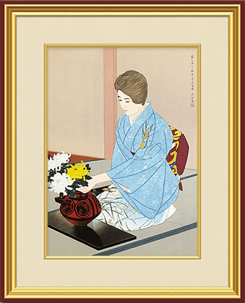 Frame of Arranging Chrysanthemums, by Shinsui ITO