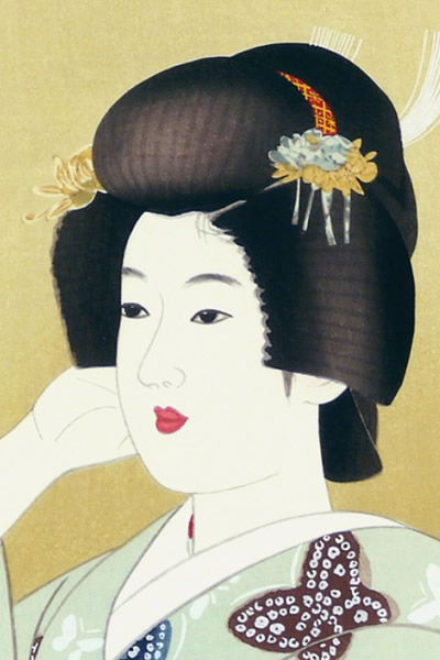 Detail of The First Shimada Hairstyle in the New Year, by Shinsui ITO