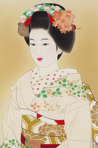 Detail of Apprentice Geisha, by Shinsui ITO