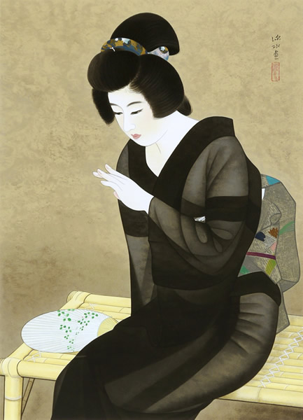 Fingers, silkscreen by Shinsui ITO
