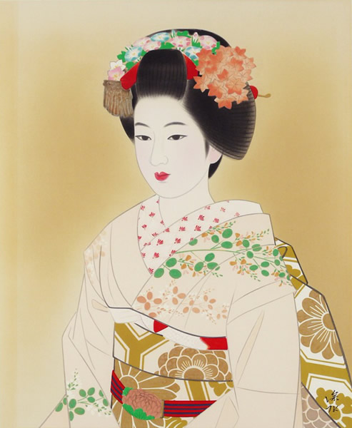Apprentice Geisha, lithograph by Shinsui ITO