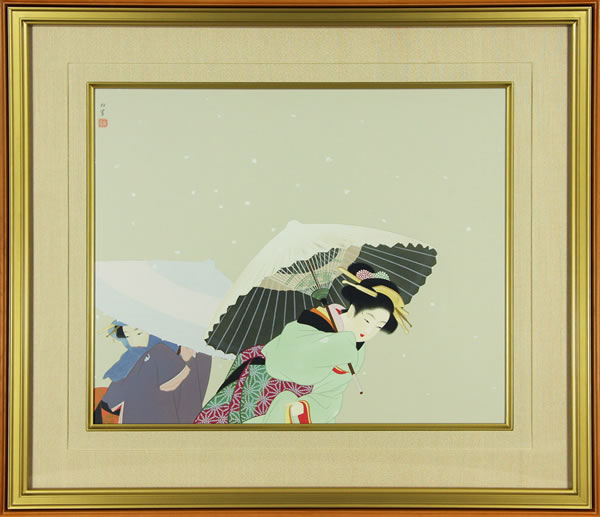 Frame of Large Flakes of Snow, by Shoen UEMURA