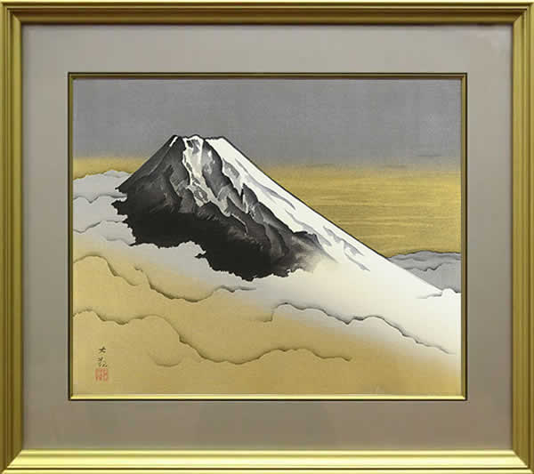 'Mt. Fuji' woodcut by Taikan YOKOYAMA