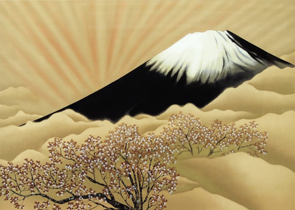 Spirit of Japan, lithograph by Taikan YOKOYAMA