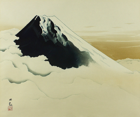 'Sacred Mount Fuji' woodcut by Taikan YOKOYAMA