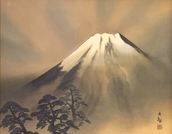 Sacred Fuji, lithograph by Taikan YOKOYAMA