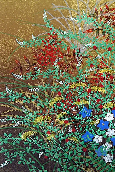 Detail of Autumn Flowers (1), by Tatsuya ISHIODORI