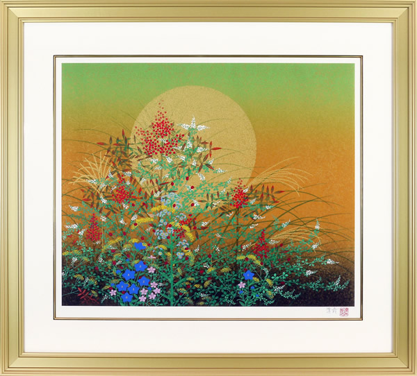 Frame of Autumn Flowers (3), by Tatsuya ISHIODORI