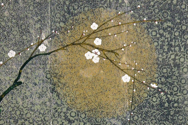 Detail of Plum Tree and Camellia, by Tatsuya ISHIODORI