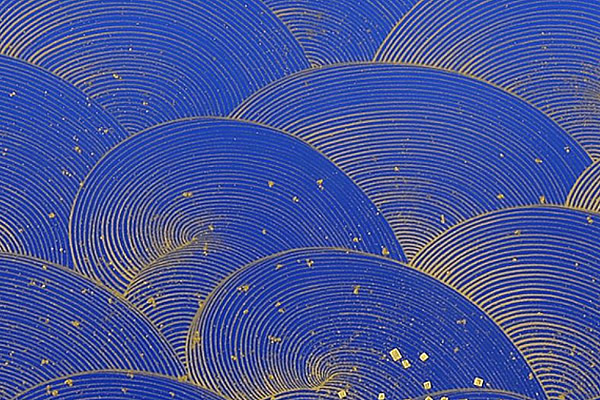Detail of Blue Waves (gold), by Tatsuya ISHIODORI