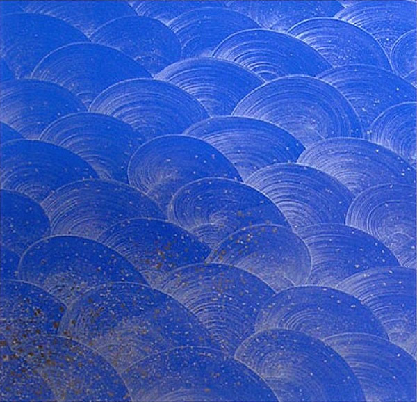 Blue Waves (silver), silkscreen by Tatsuya ISHIODORI