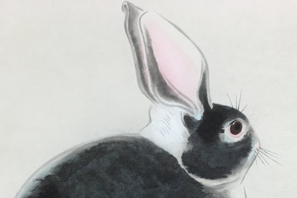Detail of Rabbit, by Togyu OKUMURA