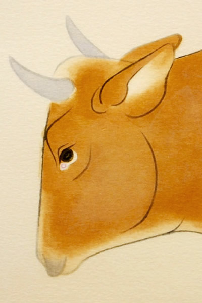 Detail of Cow, by Togyu OKUMURA