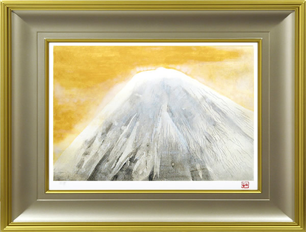 Frame of Mt. Fuji from Fujinomiya, by Togyu OKUMURA