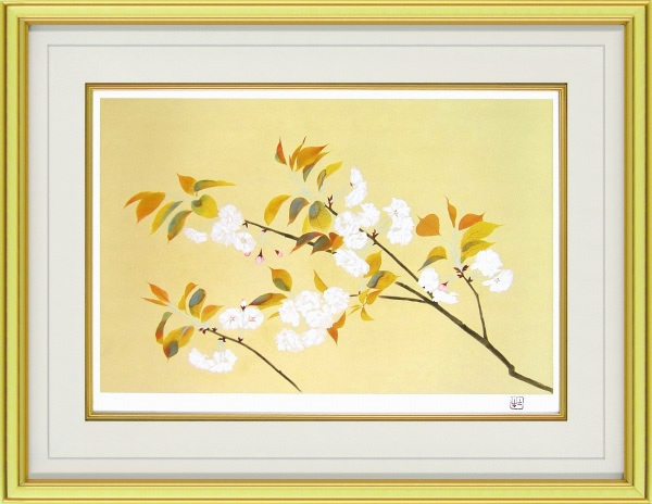 Frame of Double Cherry Blossoms, by Togyu OKUMURA