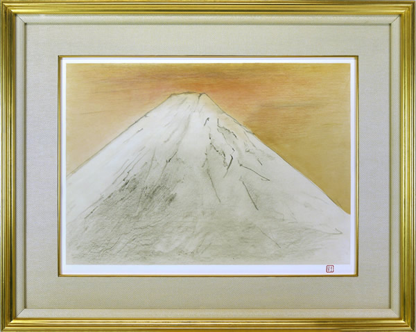 Frame of Madder Red Mount Fuji, by Togyu OKUMURA