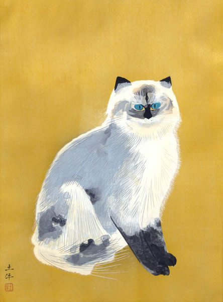 Japanese Cat paintings and prints by Togyu OKUMURA