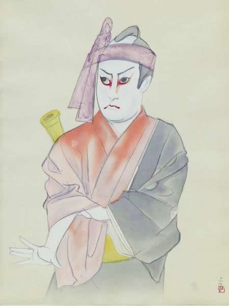Kikugoro, woodcut by Togyu OKUMURA