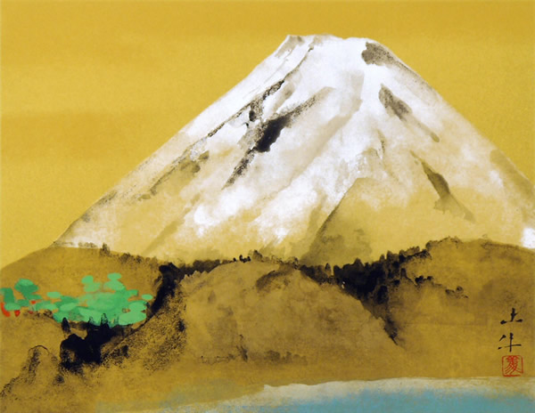 Mount Fuji, lithograph by Togyu OKUMURA