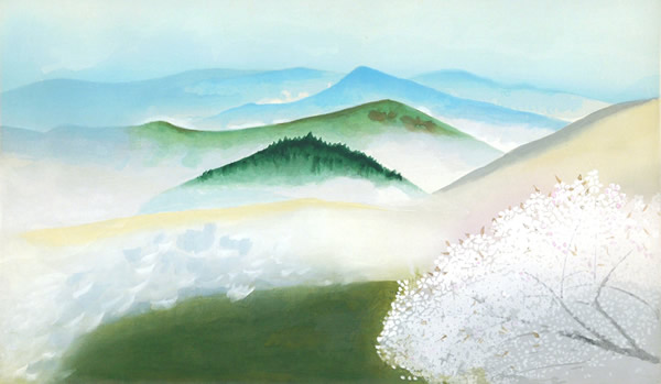 Japanese Sakura or Cherry Blossom paintings and prints by Togyu OKUMURA