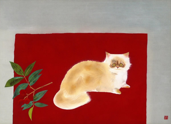 Japanese Cat paintings and prints by Togyu OKUMURA
