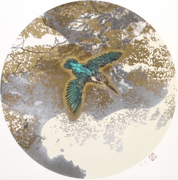 Japanese Kingfisher paintings and prints by Yoshihiro SHIMODA