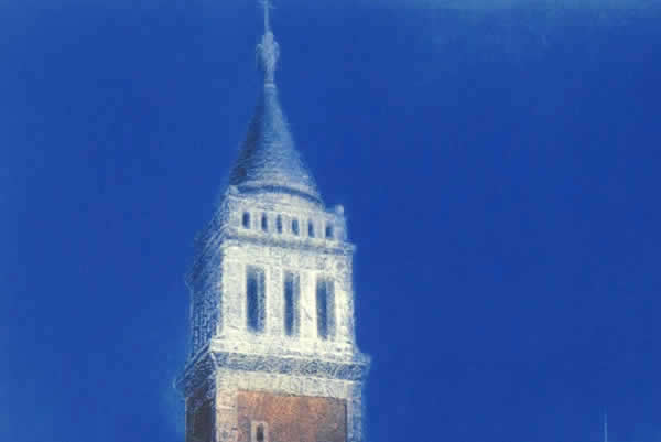 'The Tower in Venice' lithograph by Yoshiteru NOMURA