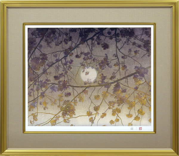 Frame of Flowers on the Moonlit Night, by Yuji TEZUKA