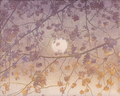 'Flowers in the Moonlight' lithograph by Yuji TEZUKA